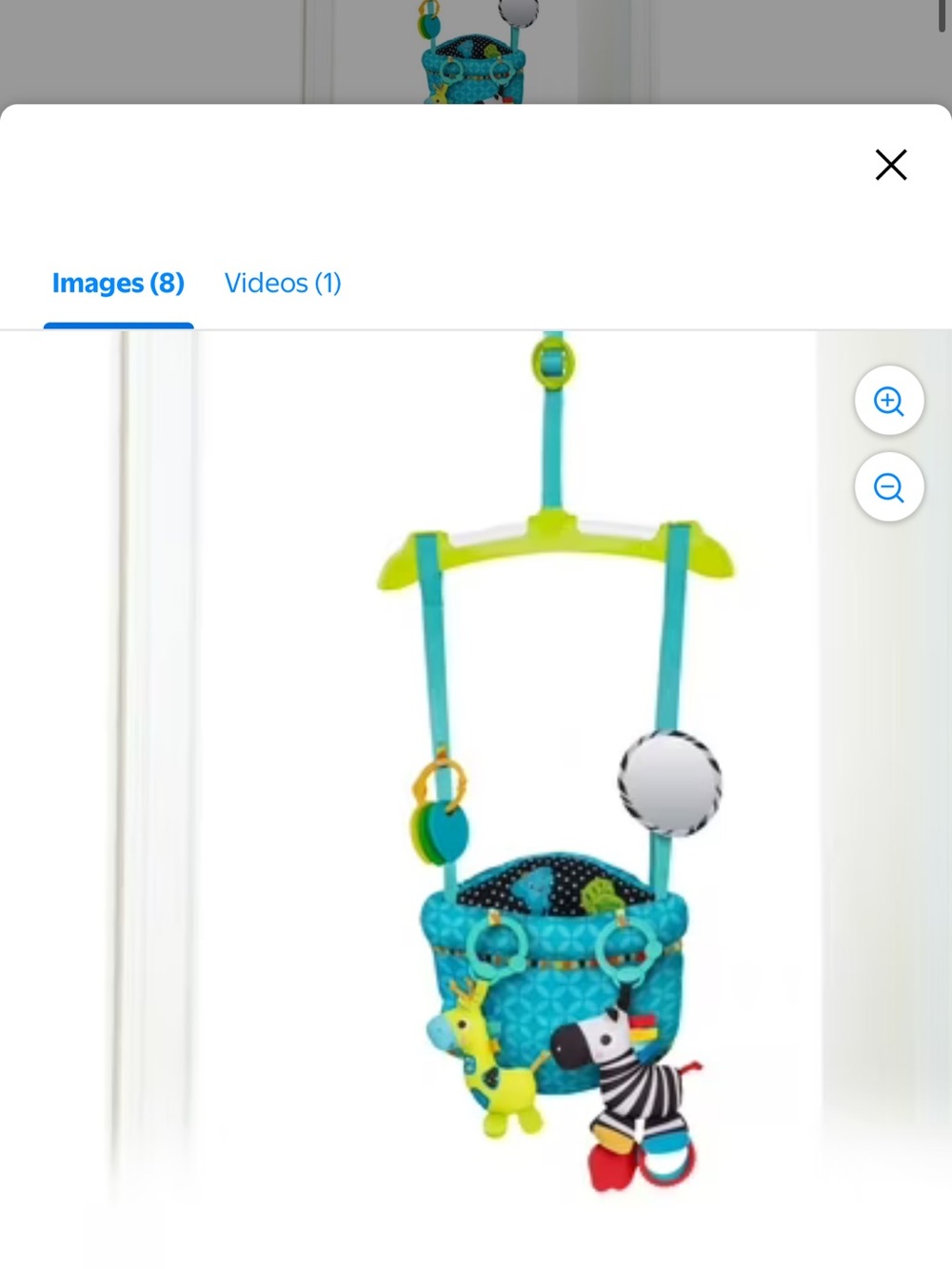 Bright Lime & Teal Baby Door Bouncer Jumper